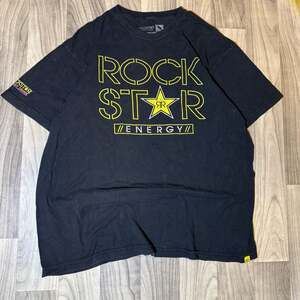 Vintage Rockstar Energy Drink Graphic Logo T-Shirt Black Men's XL
